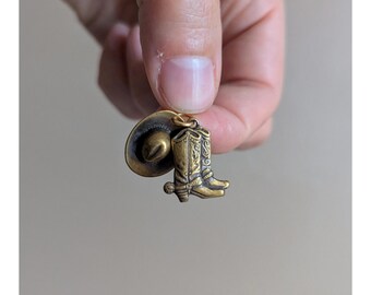 Vintage Cowboy Hat + Boots Charm
