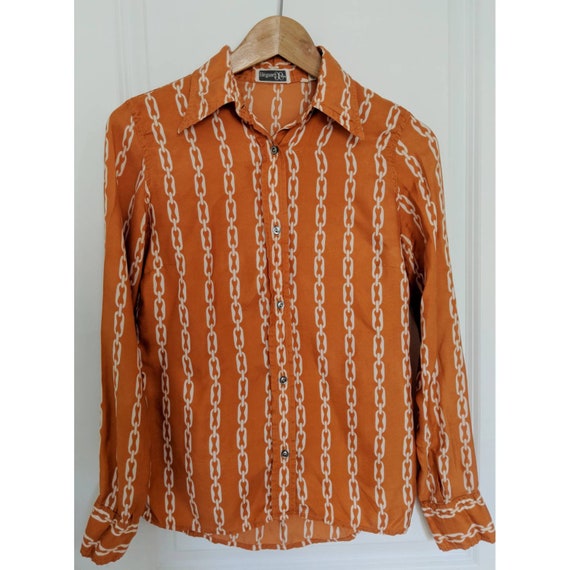 Vintage 1970s Style Silk Blouse