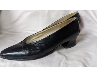 Mini pompe vintage Stuart Weitzman in pelle nera