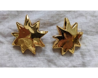 Vintage Christian Lacroix Starburst Clip-On Earrings