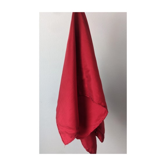 Vintage Red Silk Scarf