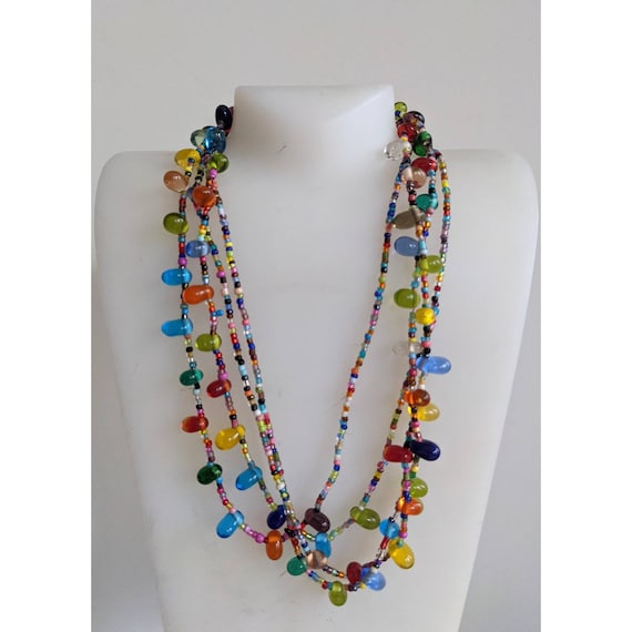 【VINTAGE HOLLYWOOD】Tropical Candy Beads Necklace Designer fashion, Seoul-fully created | W Concept