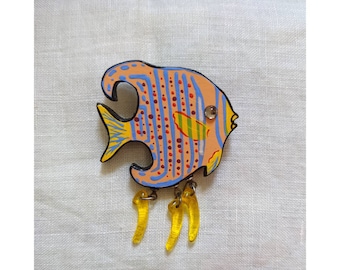 Vintage Colorful Fish Pin