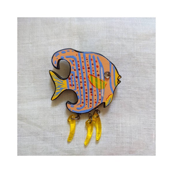 Vintage Colorful Fish Pin