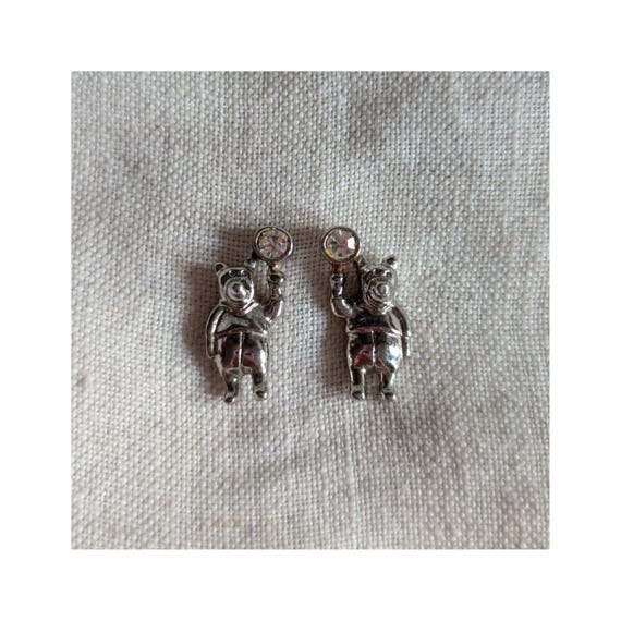 Vintage Disney Winnie the Pooh Stud Earrings - image 1