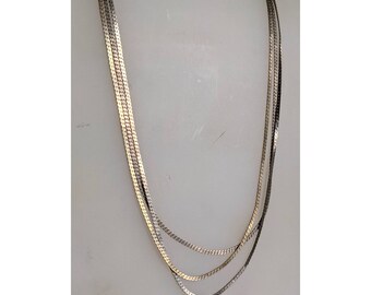 3 Tier Silver Chain - Etsy