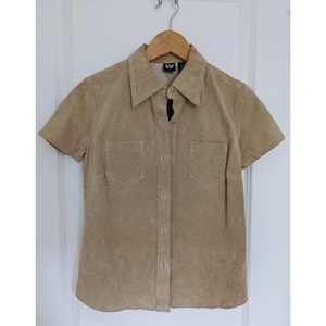 Vintage Gap Seude + Leather T-Shirt Jacket