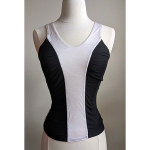 Vintage Armani Exchange Black // White Mod Sleeveless Tank