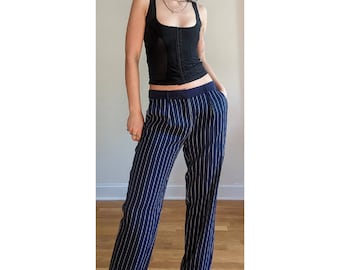 Vintage Emporio Armani 7/8 Pinstripe Pants - Etsy