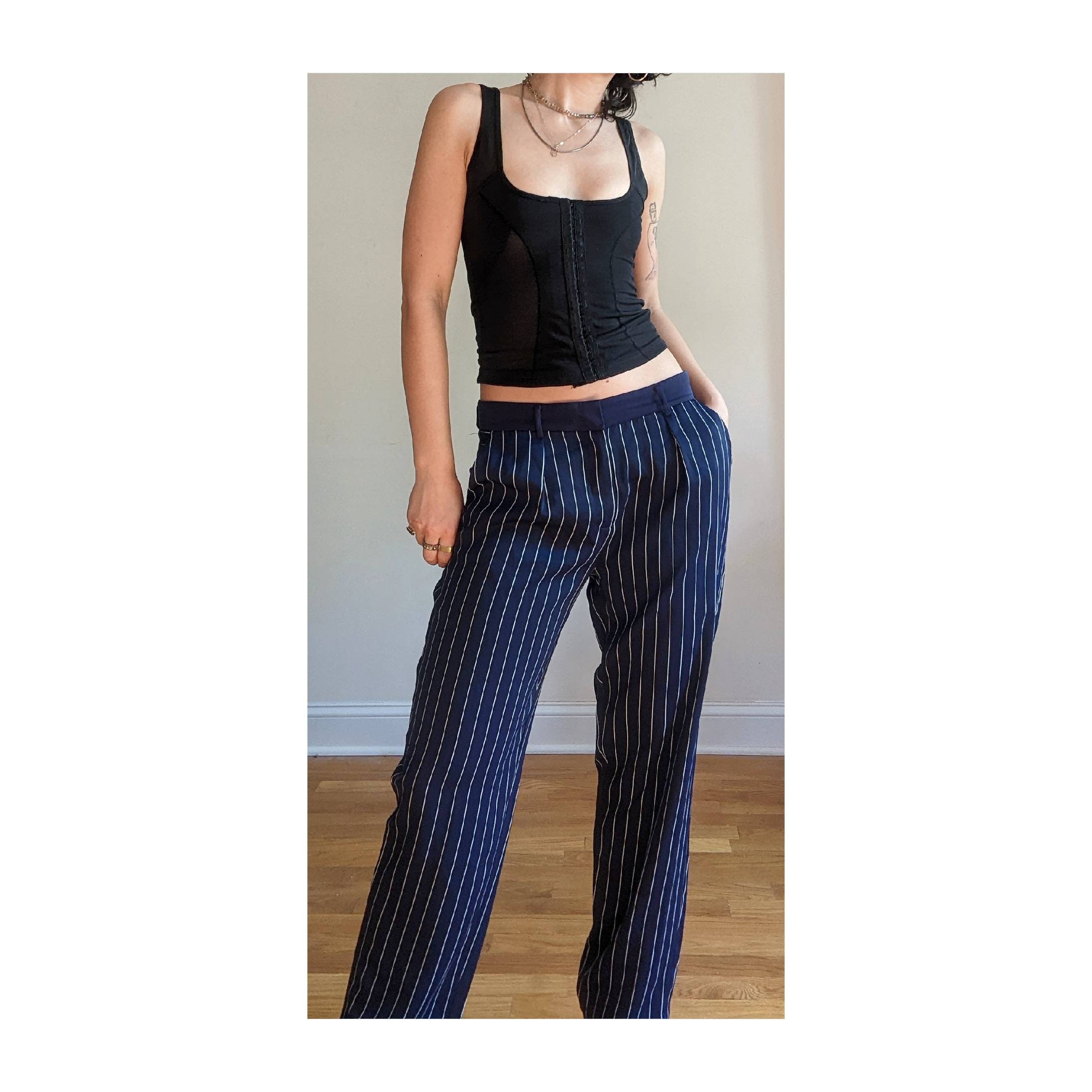 Vintage Armani Exchange Pinstripe Pant - Etsy