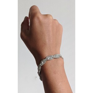 Vintage Rhinestone Engraved Bracelet