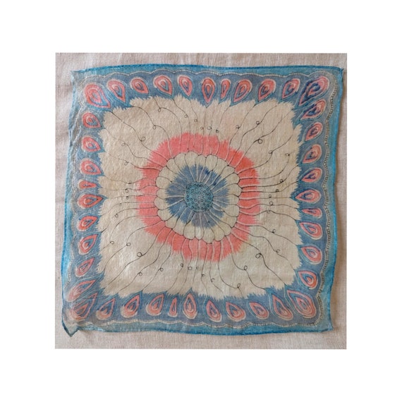 Antique Silk Handkerchief