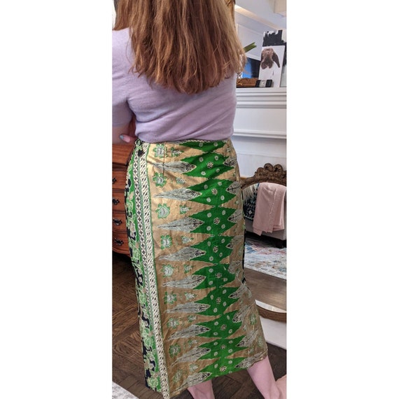 Vintage Hand Painted Wrap Skirt - image 7