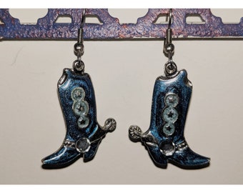 Vintage Novelty Cowboy Boot Earrings