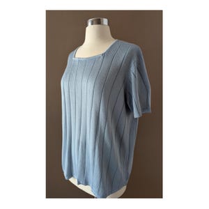 Light Blue Pullover Blouse