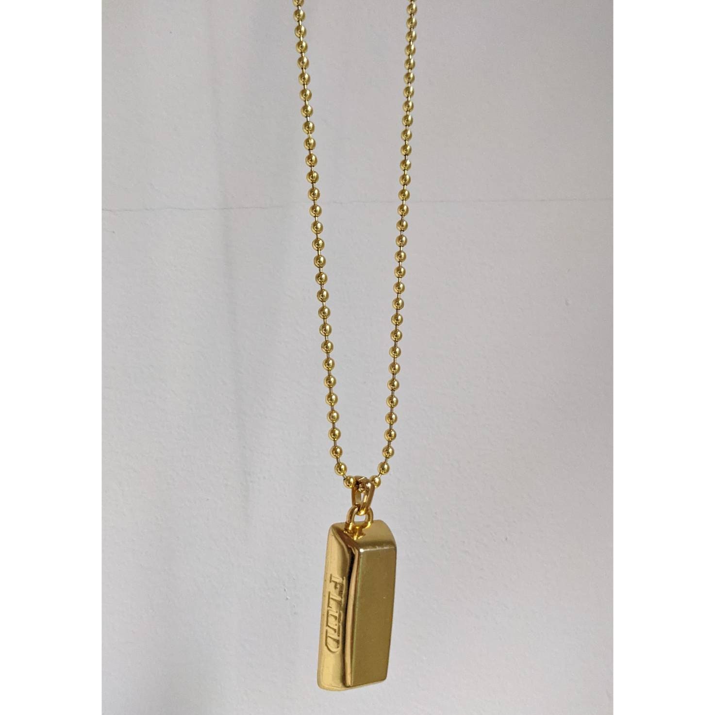 Vintage gold Bar Chain Necklace Etsy