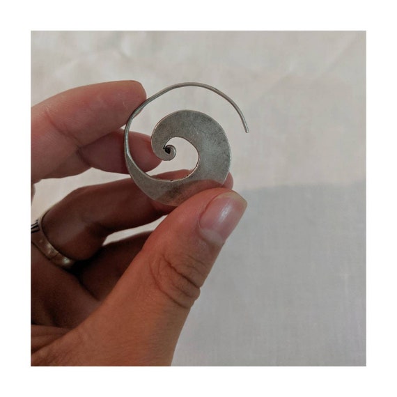 Vintage Silver Statement Earring - image 2