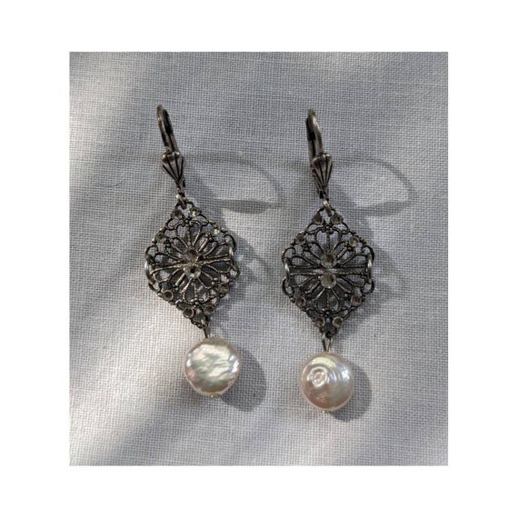 Vintage Art Deco Style Earrings - image 1