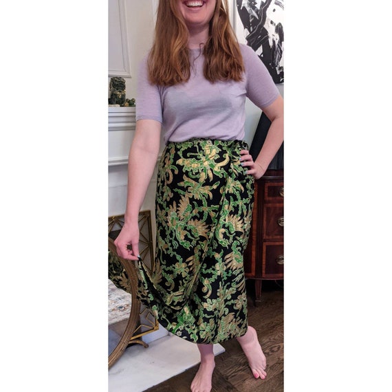 Vintage Hand Painted Wrap Skirt - image 6