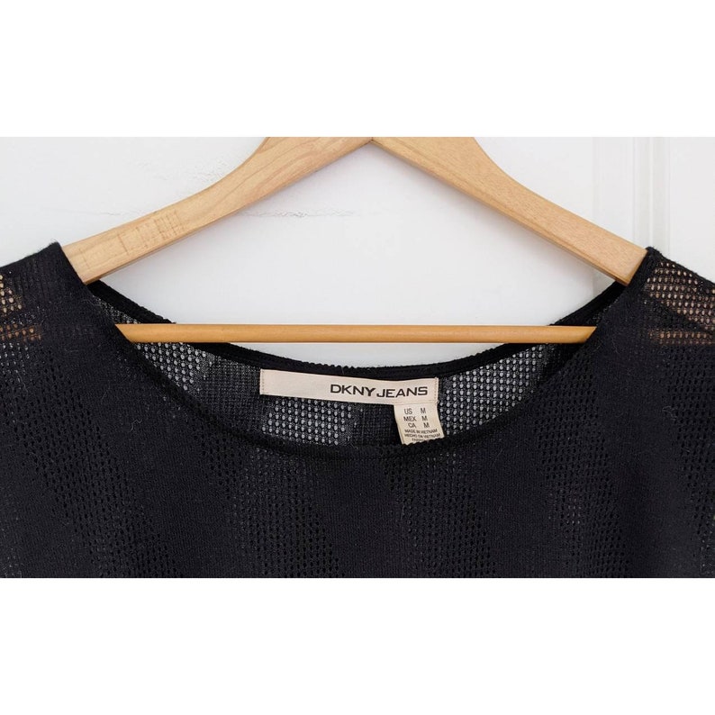 Vintage DKNY Mesh Tank w Adjustable Straps