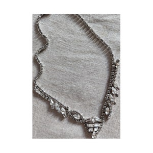 Vintage Rhinestone Statement Necklace