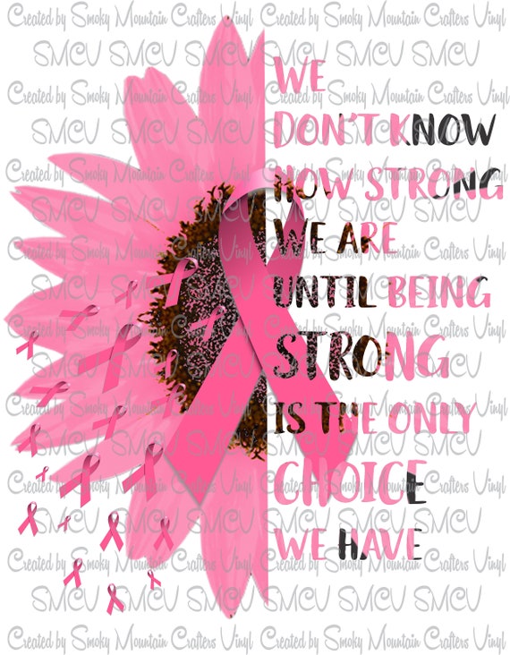 Pink Breast Cancer Awareness Sunflower PNG Sublimation | Etsy