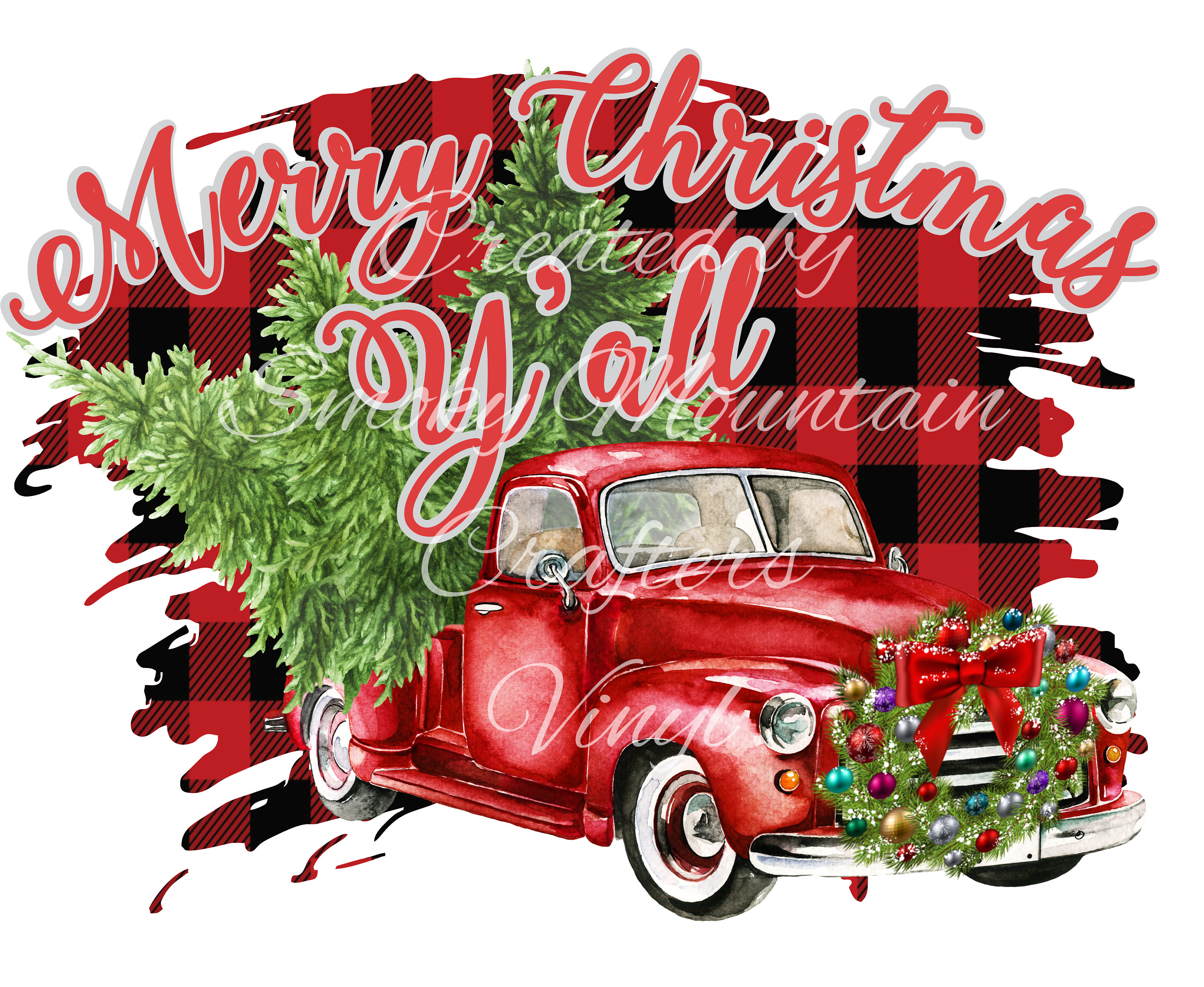 Merry Christmas Yall PNG Sublimation Designs Digital Etsy