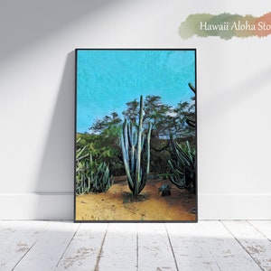 Kaktus druckbare Kunst, Kaktus Poster Hawaii, Kaktus Kunst, Kaktus Fotografie, bunte Kaktus Wohnkultur, druckbare digitaler Download