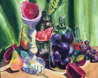 Original Gouache Painting, Week 44 Still Life