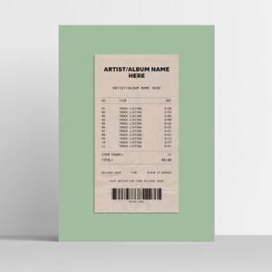 album receipts generator