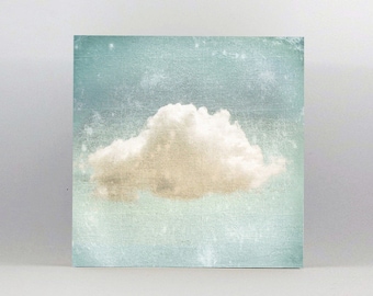 CLOUD MAGIC Image sur toile en bois ou impression d'art ciel horizon nuage décoration murale style maison de campagne shabby chic style vintage rétro fait main