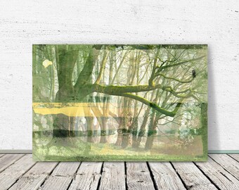 Bilderserie BÄUME Wald auf Holz Leinwand bzw Kunstdruck Wanddeko Bild Landhausstil Landschaft Natur ShabbyChic VintageStyle Handmade kaufen
