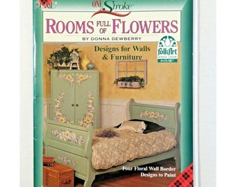 Donna Dewberry Rooms Full of Flowers 2000 Decorative Painting Book Plaid