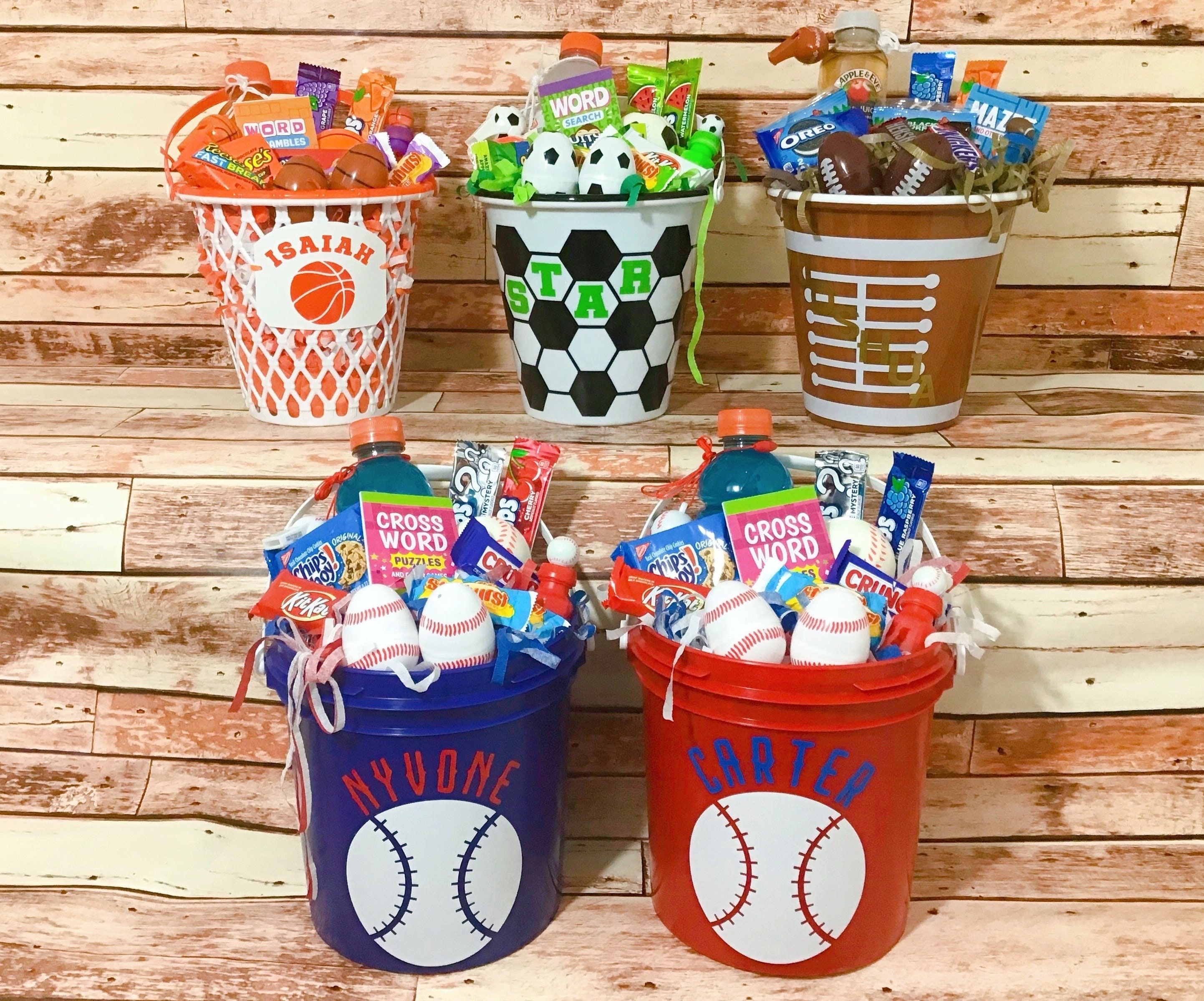 Retail Football Style Easter Basket Halloween Bucket Basketball 