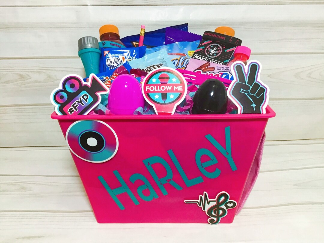 TIKTOK Prefilled & Personalized CARE/BIRTHDAY Buckets Tik Tok/carrot