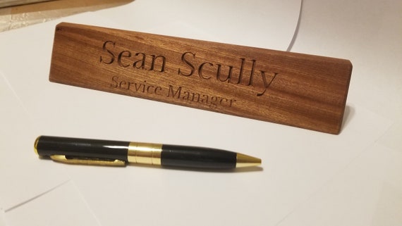 Custom Desk Sign Desk Name Plate Monogram Name Plate Etsy