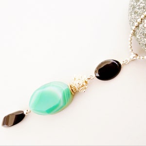 Edelstein Halskette Mit Pfeilspitze - Unisex Obsidian Anhänger