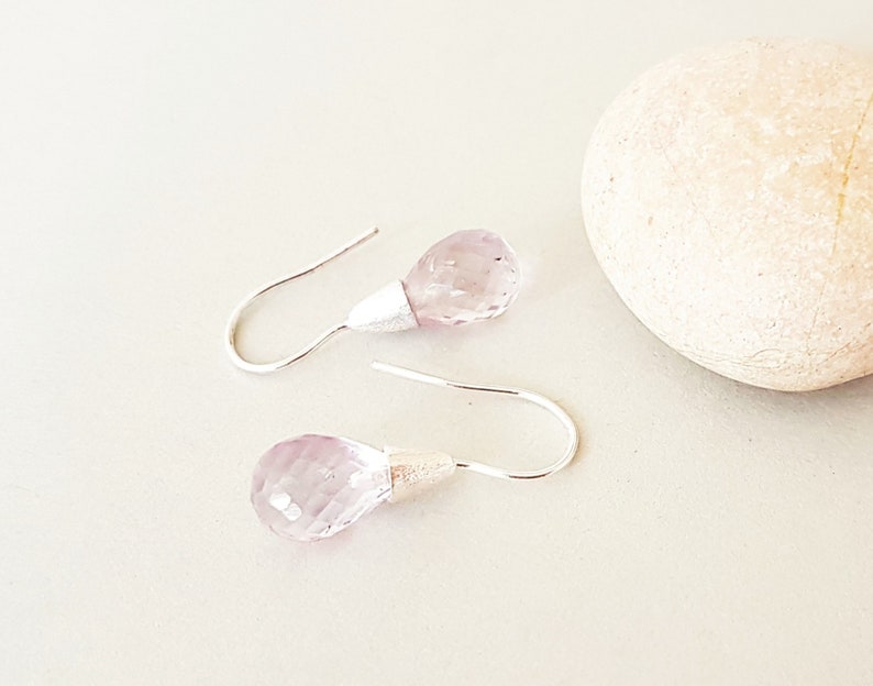 Handgemachte Amethyst-Ohrringe: 925 Sterling Silber Boho Schmuck - Österreich