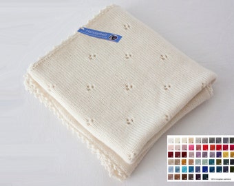 Luxury baby (winter) blanket made of 100% Mongolian cashmere with choice of color and size + name /winter cashmere wool baby blanket with name