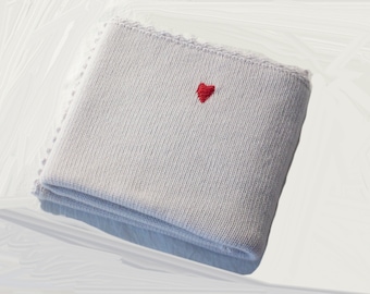 SONDERANGEBOT aus 100% feinstem Cashmere - Luxus Babydecke aus Kaschmir in silbergrau / cashmere wool babyblanket