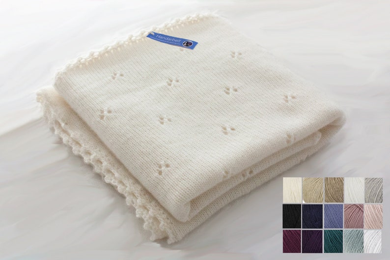 Made of 100% finest cashmere baby blanket made of cashmere in your desired color and size, optionally with name/ cashmere wool baby image 1