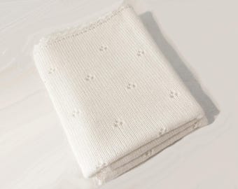 made of 100% cashmere SPECIAL OFFER - light summer baby blanket - baby cloth I LOVE YOU made of cashmere in wool white / cashmere wool babyblanket