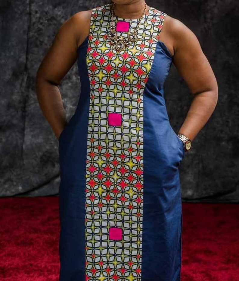 ankara denim dresses