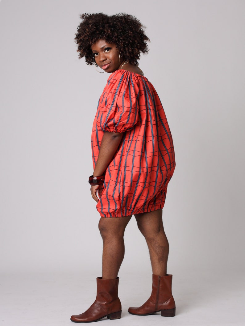 African print Balloon dress/African loose fit Plus-size dress/Ankara Maternity shops dress/Ethnic Women’s fashion/African-American Women clothes