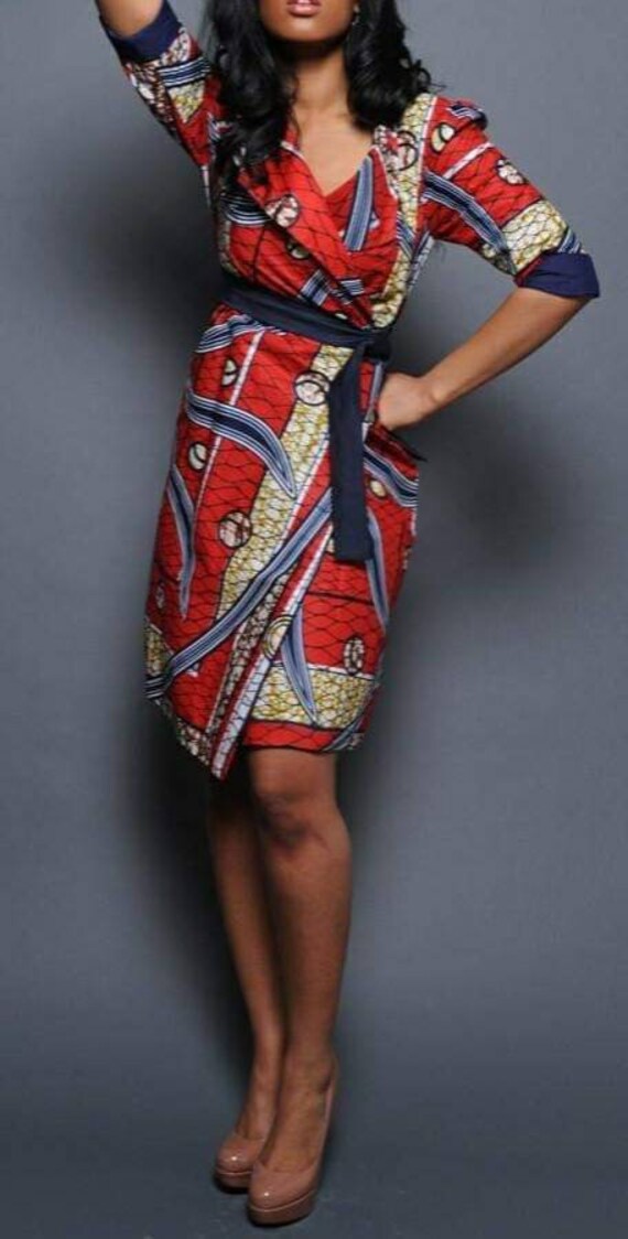 ankara wrap gown