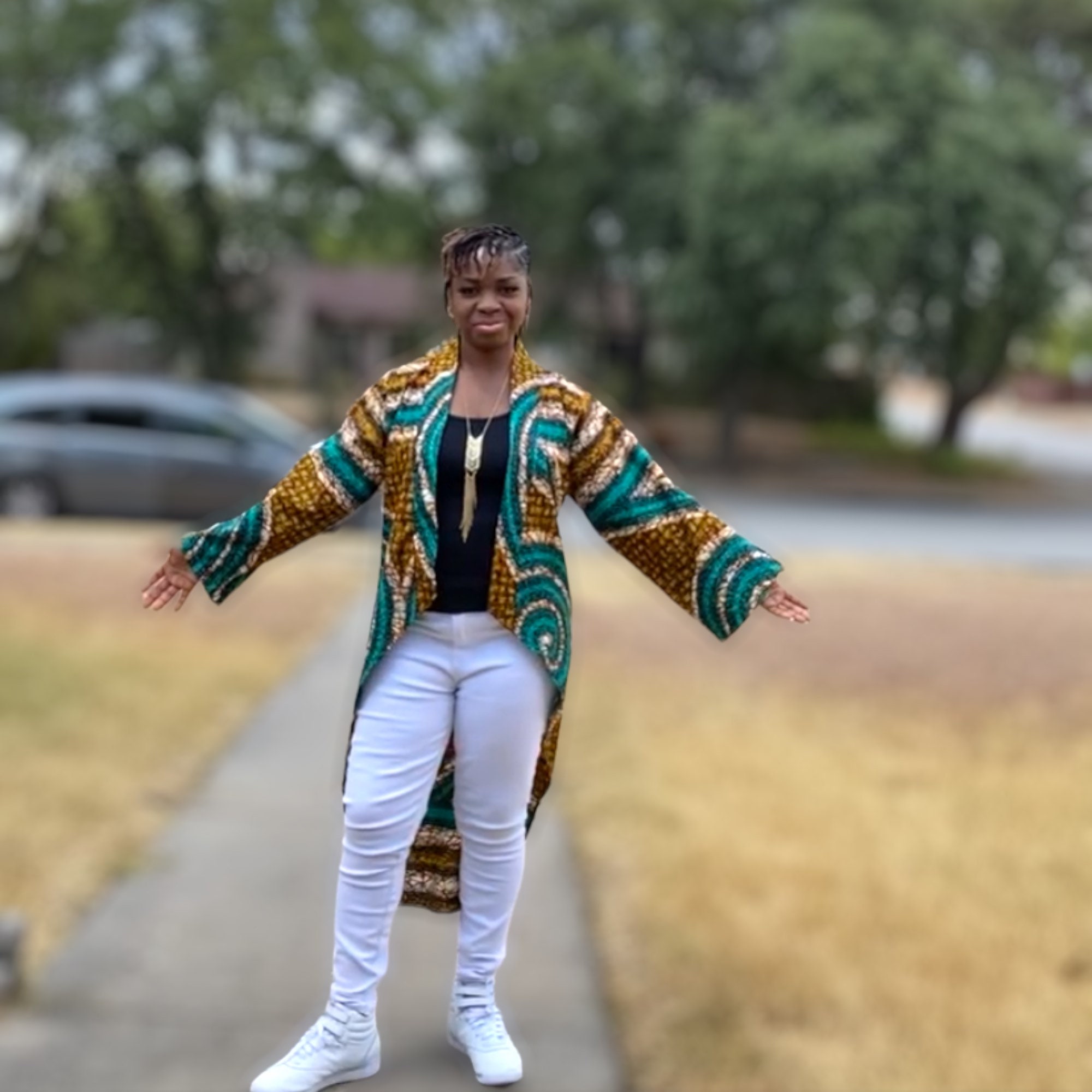 Asymmetrical African Print Kimono/ankara High-low Jacket Asymmetrical African Print Kimono/ankara High-low Jacket