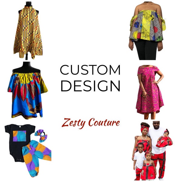 Custom Clothing Design/ Made to order Fashion design/ Bespoke Tailoring/ Handmade clothing /Special Event Planning