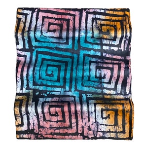 4.5 yards Handmade Batik African Fabric, African Fabric, Cotton Fabric, Abstract Tie dye fabric, Dressmaking Fabric,
