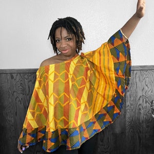 Mix and Match Cape Top/ Ankara Shoulder Shrug/Women top/African Boho top/African Tops for women/African Styles