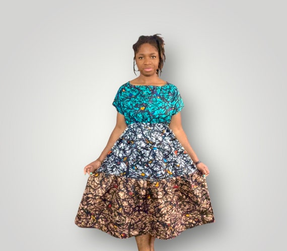chinese dress ladies African Ankara Girls Dress main image 1